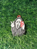 Ghost Face Peace Sign Badge Reel
