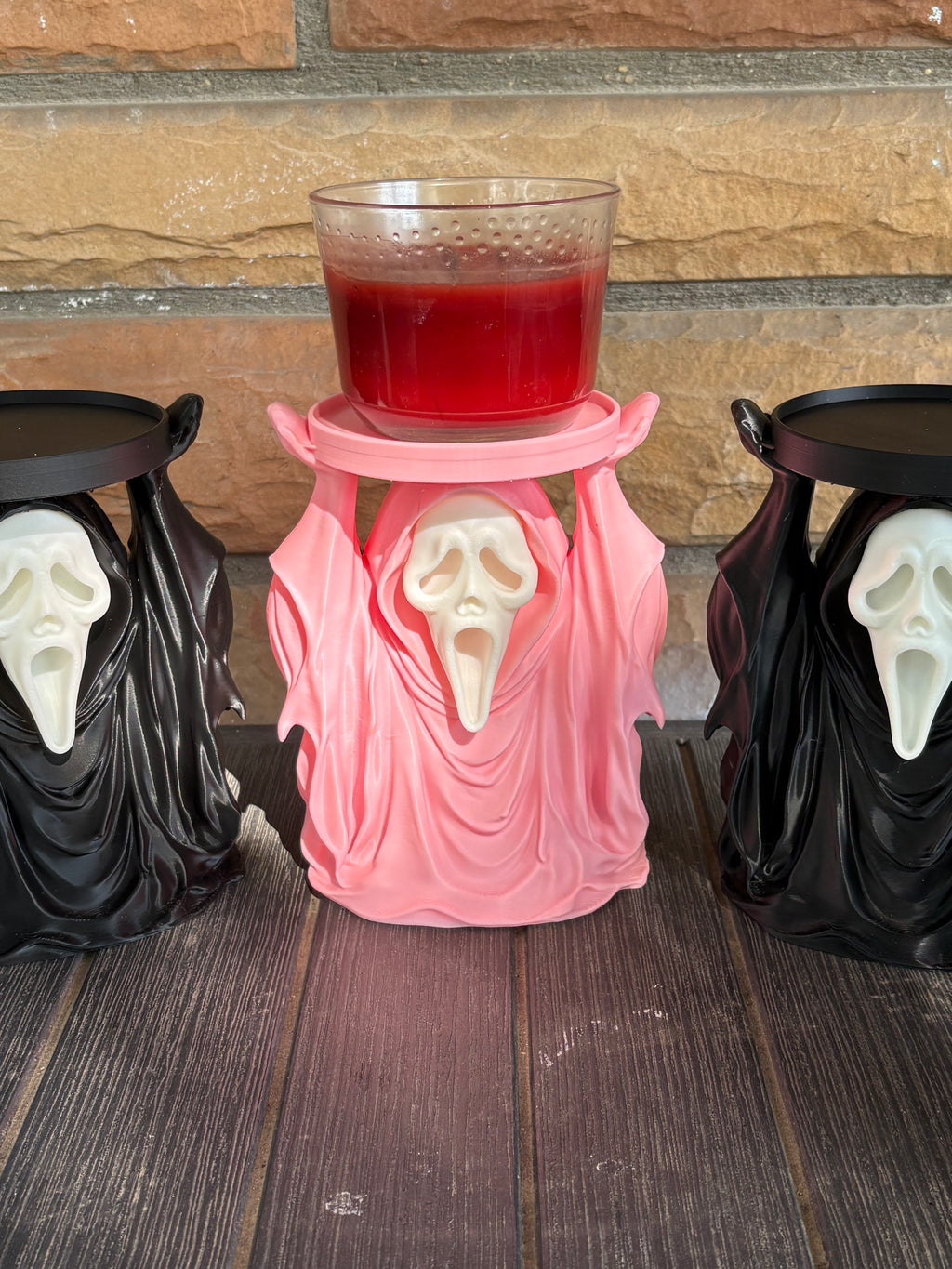Ghost Face Candle Holder