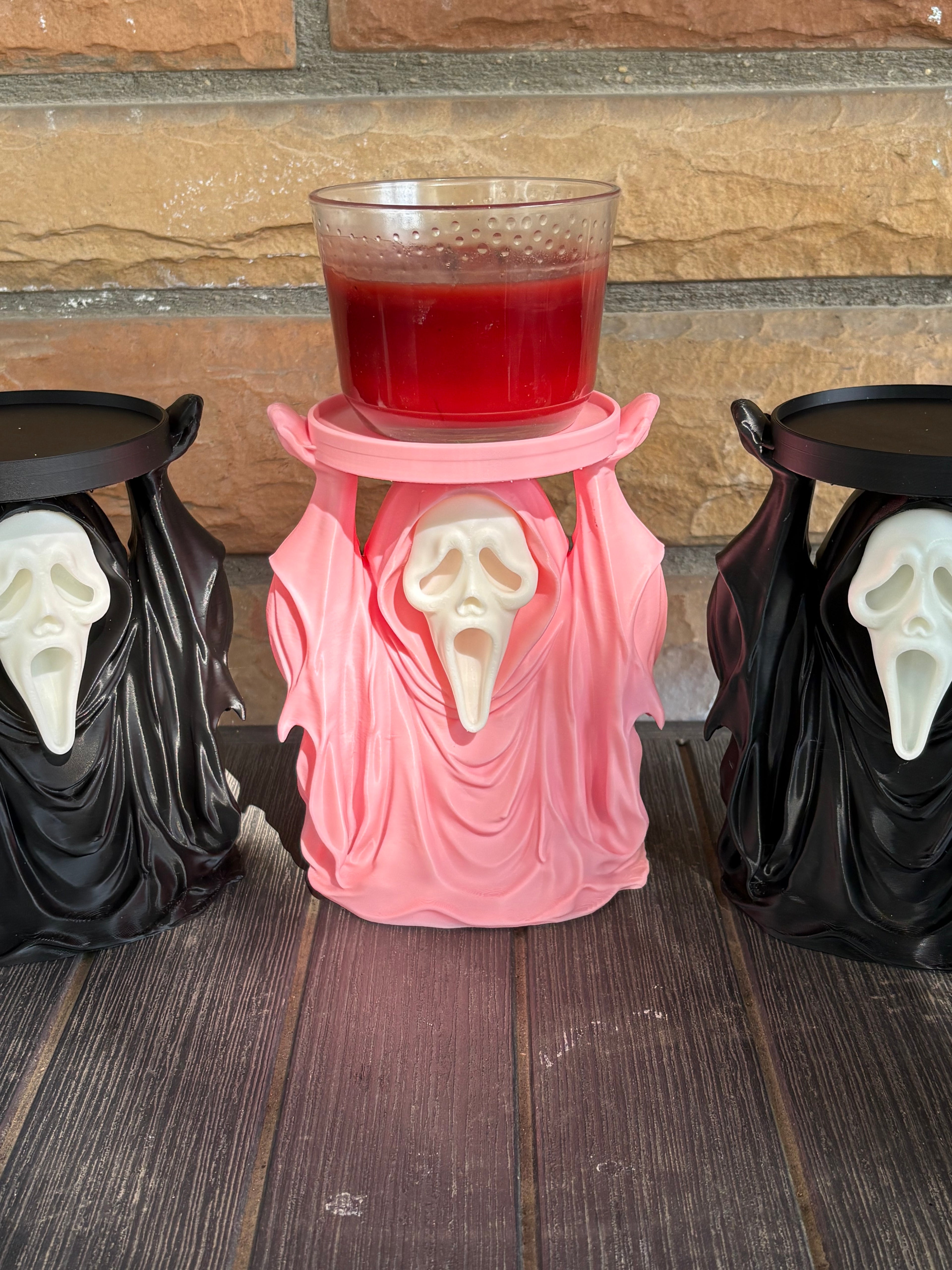 Ghost Face Candle Holder