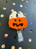 Snoopy Pumpkin Badge Reel