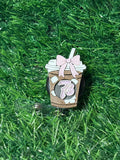 7 Brew With Pink Bow Badge Reel