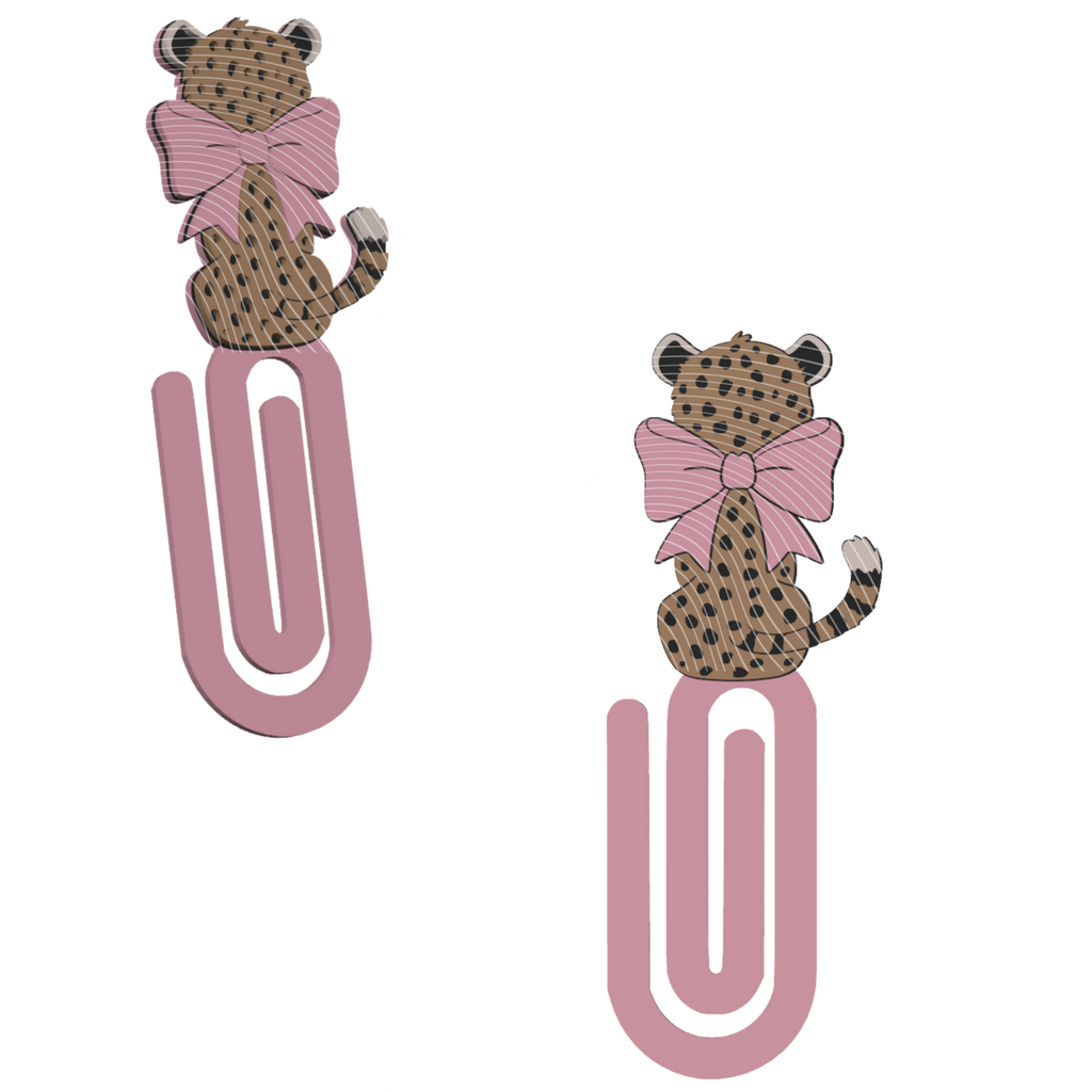 Cheetah Bow ( Pink & Red )