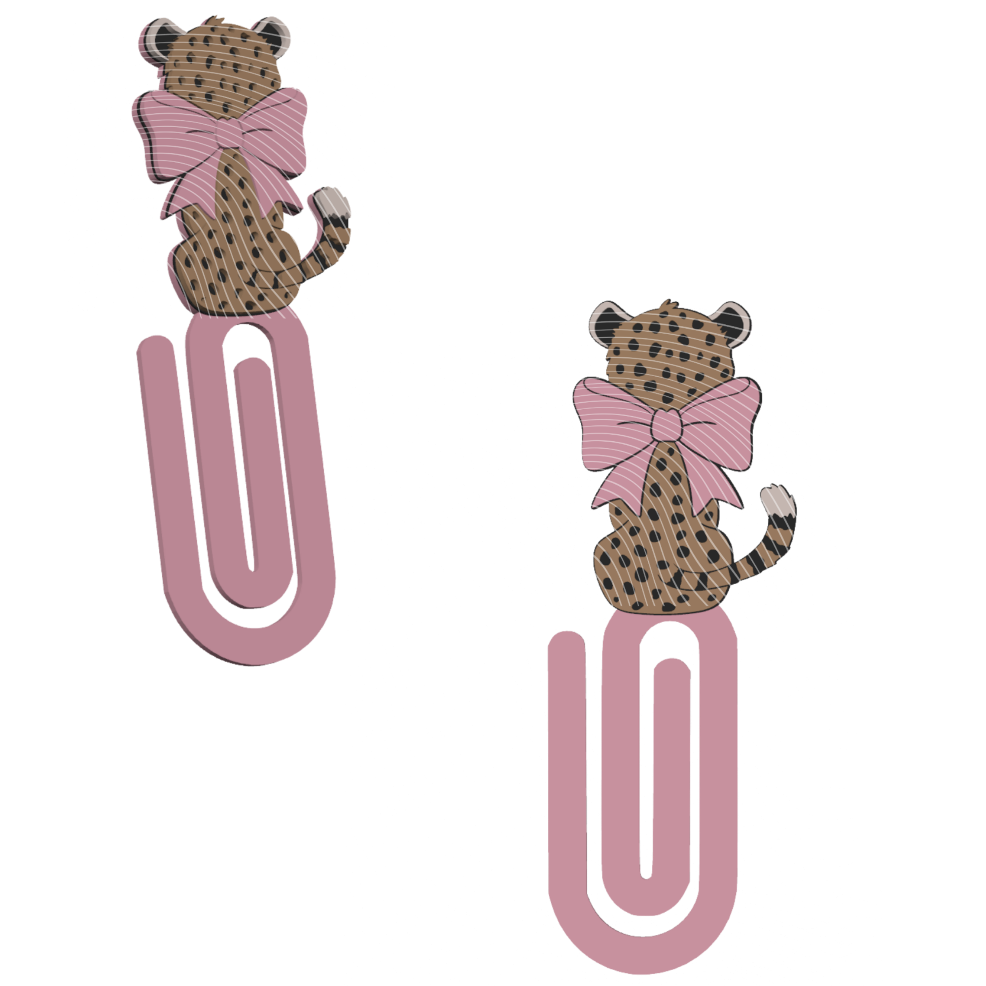 Cheetah Bow ( Pink & Red )