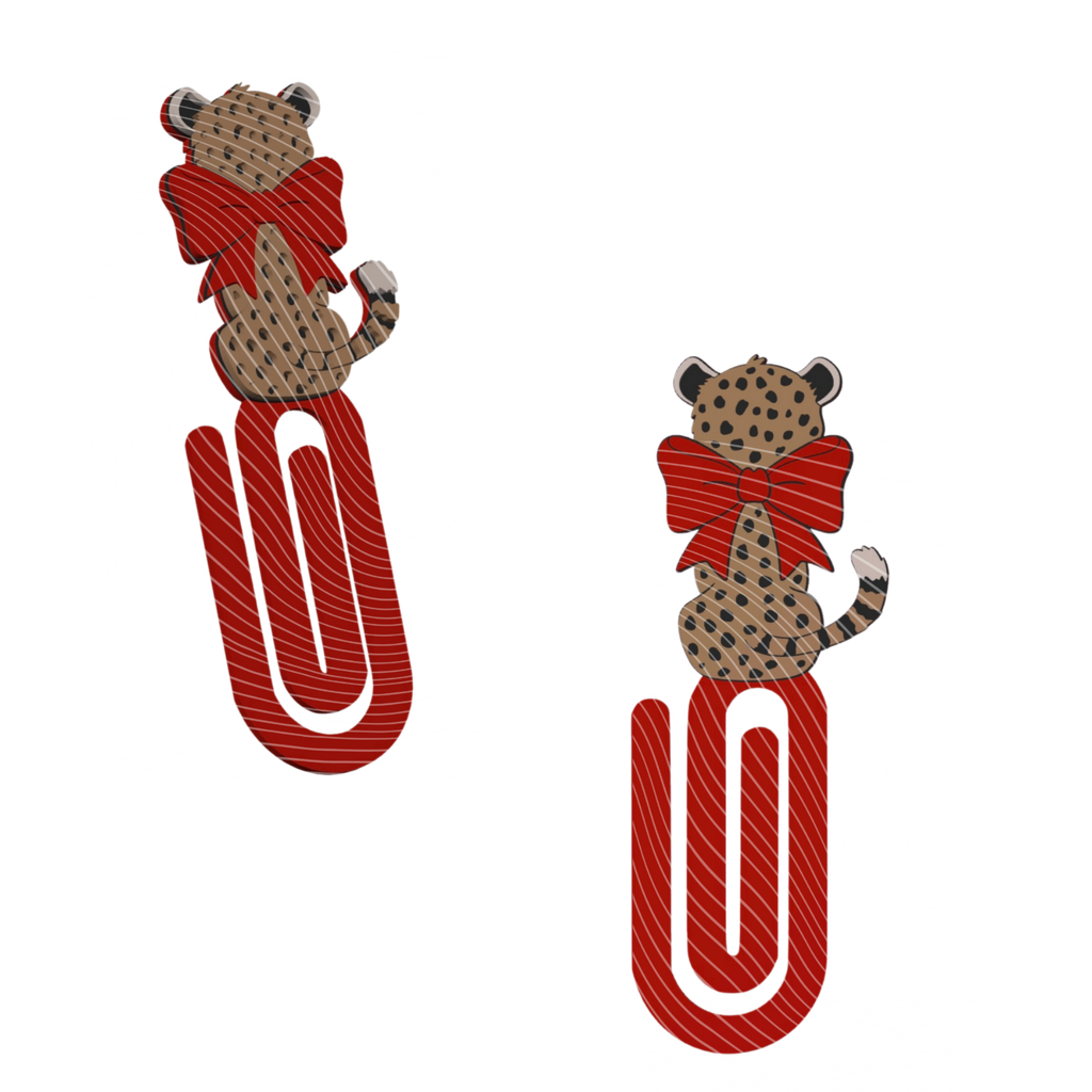 Cheetah Bow ( Pink & Red )