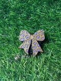 Leopard Bow Badge Reel