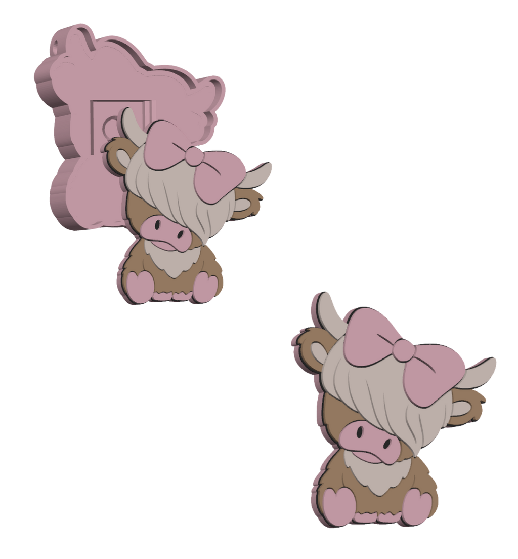 Pink Highland Cow