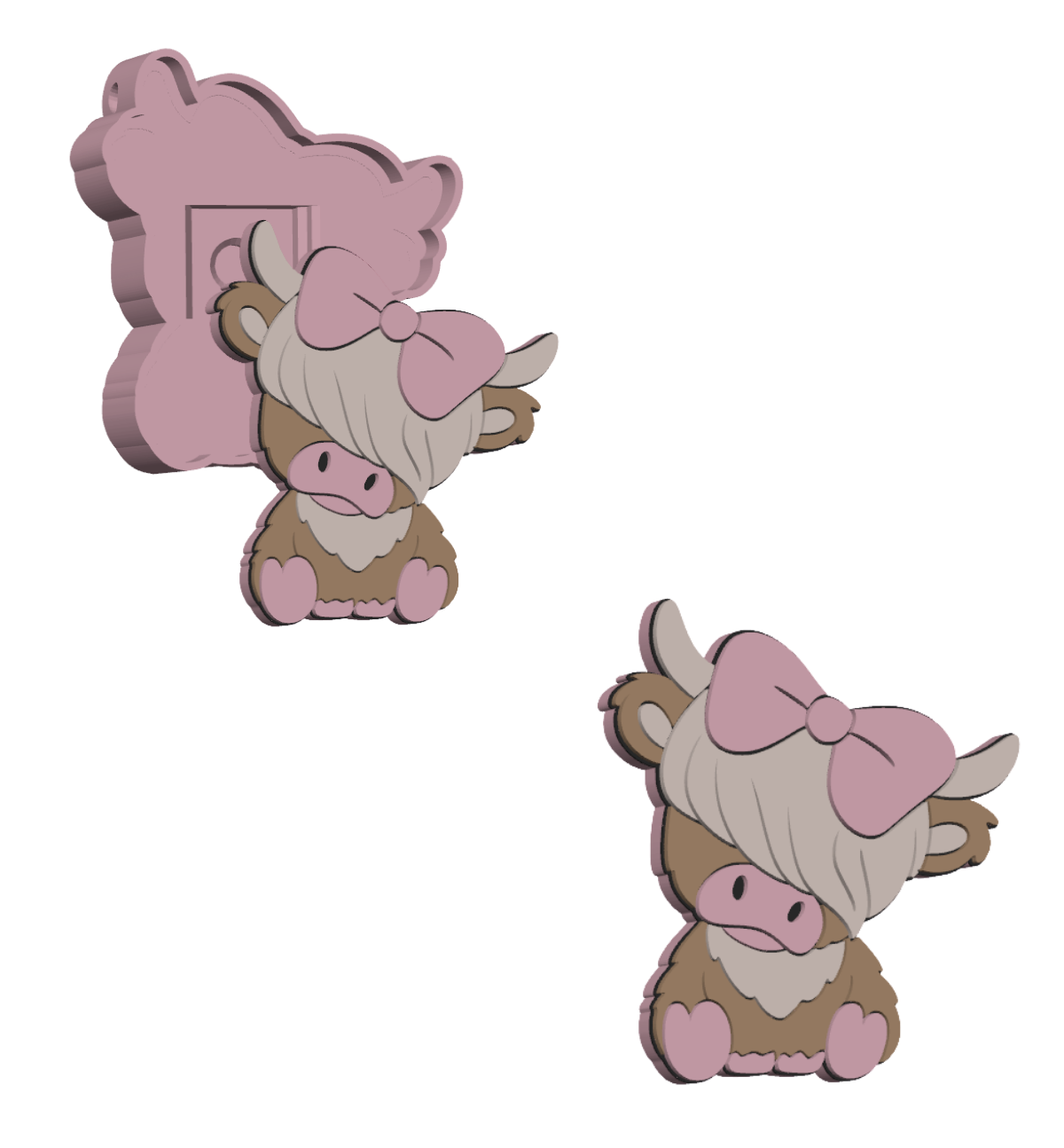 Pink Highland Cow