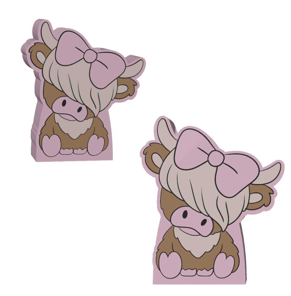 Pink Highland Cow