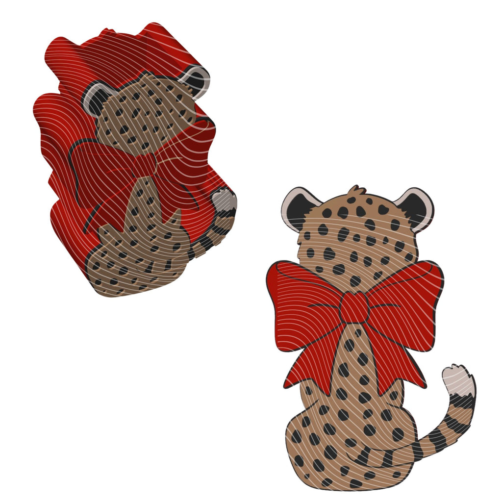Cheetah Bow ( Pink & Red )