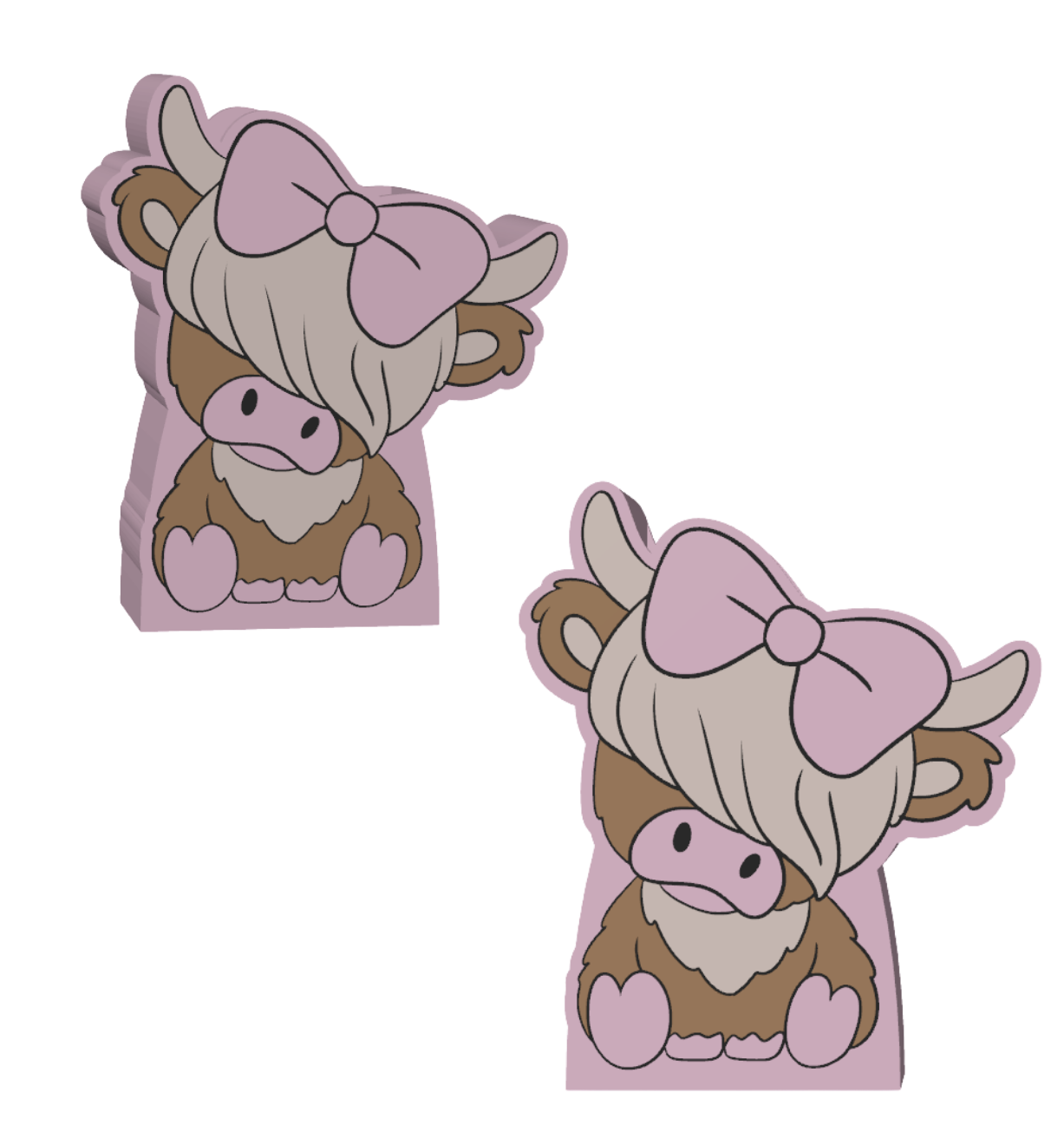 Pink Highland Cow