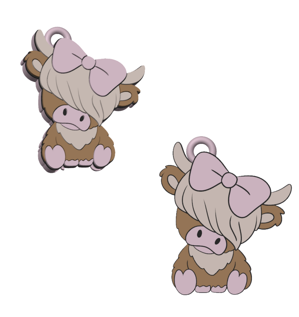 Pink Highland Cow
